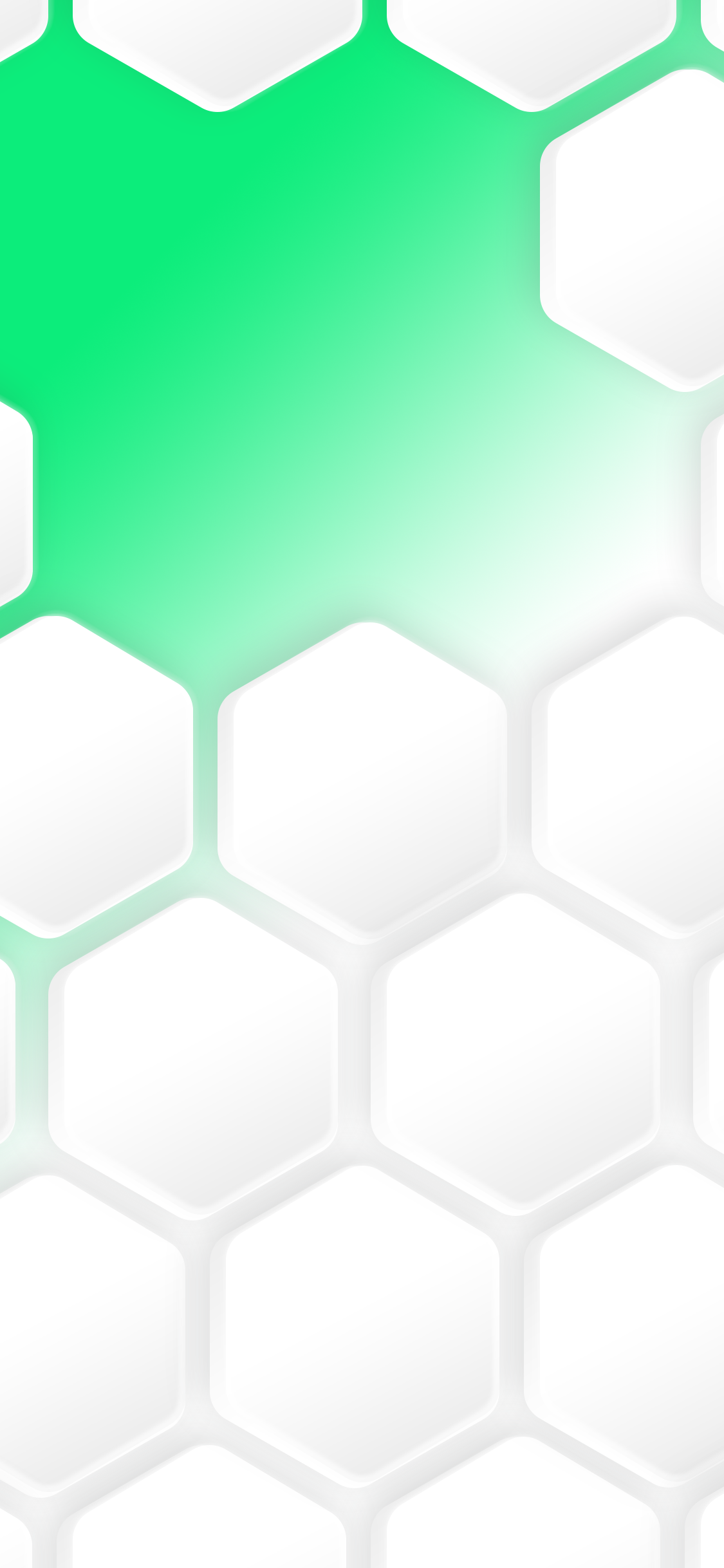 Emerald Hex Wall